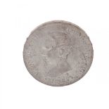 Coin of 5 pesetas of Alfonso XIII, 1888, model "pelón".Silver of 0,900 thousandths.Weight: 25