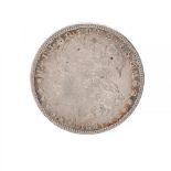 One 0.900 thousandth silver dollar coin of the United States of America, type "Morgan" of 1897. On