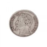 Napoleon III 5 franc coin, 1868.Sterling silver 0.900 thousandths.Weight: 25 grs. (Each one)