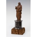 Italian school; second half of the 18th century."St. James the Apostle".Carved boxwood.It presents