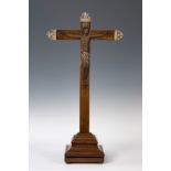 Crucifix by MIGUEL DEL MORAL (Cordoba, 1917 - 1998), following 17th century models.Wood, oil and