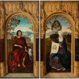 Flemish school, 19th century. Copy of the closed triptych by Jan Floreins (1479), by HANS MEMLING (