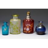 Four perfume containers. France, Italy, Czechoslovakia, first half of the 20th century.Blown and