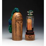"Maderas de Oriente", fragrance by MYRURGIA. Spain, ca. 1940.Glass bottle. Wooden box.Provenance: