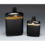 FÉLICIE WAMPOUILLE for CARON. Two bottles of "Nuit de Noel" perfume. France, ca. 1925 the larger