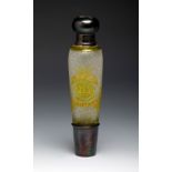 Art Nouveau Perfumer. Paris, France 1900.Moulded glass, acid-etched. Silver.Provenance: Spanish