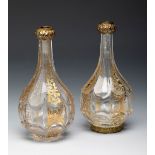 Pair of perfumers in SAINT LOUIS crystal. France, ca. 1910.Cut crystal. Fine gold.Provenance: