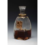 "Orgia", perfume by MYRURGIA. Spain, ca. 1930.Glass bottle. Lithographed cardboard box.Provenance: