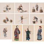 Chinese school, early 19th century.Ink and gouache on paper.Measurements: 29 x 17 cm; 49 x 33,54