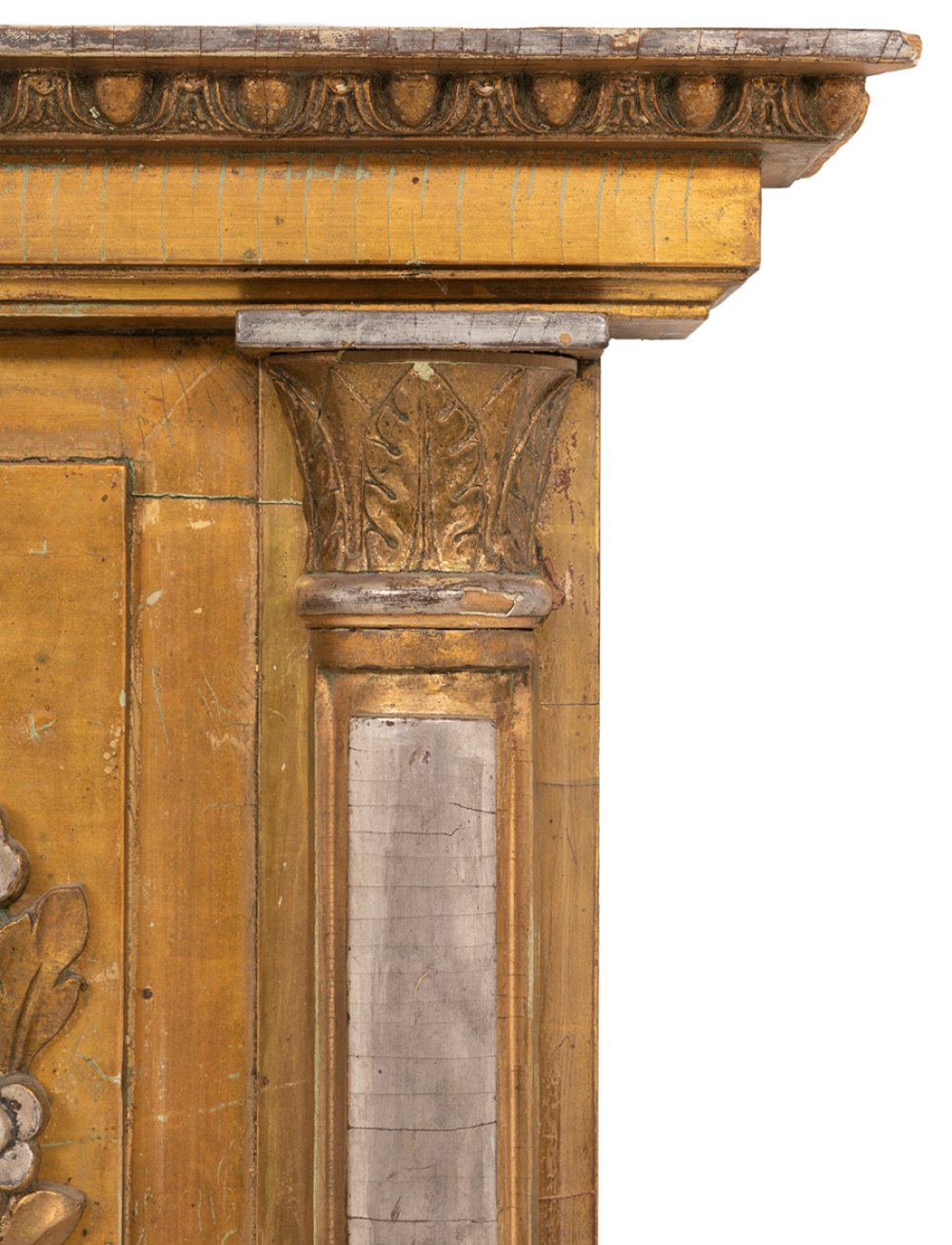 Trumeau Restoration style; France, 19th century.Stuccoed, corollated and gilded wood.Moons - Image 2 of 5