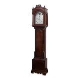 Daniel Droz grandfather clock, 19th century.Mahogany wood.Measurements: 234 x 52 x 27 cm.Swiss