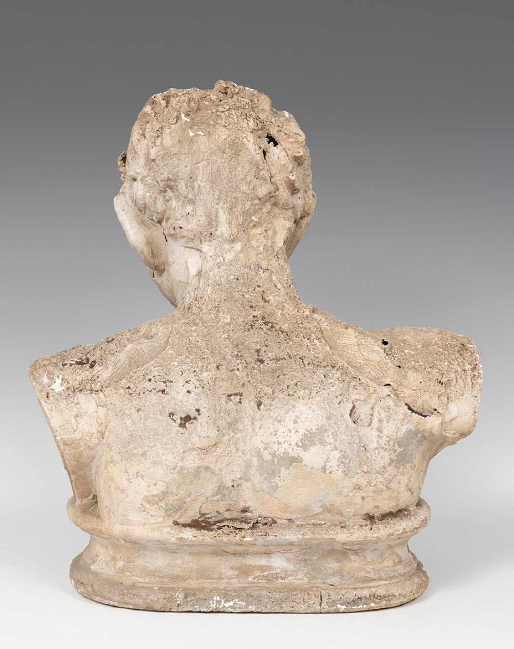 Satyr bust; Italy, 19th century.Plaster.It has faults and losses.Measurements: 47 x 42 x 32 cm.Round - Image 3 of 7