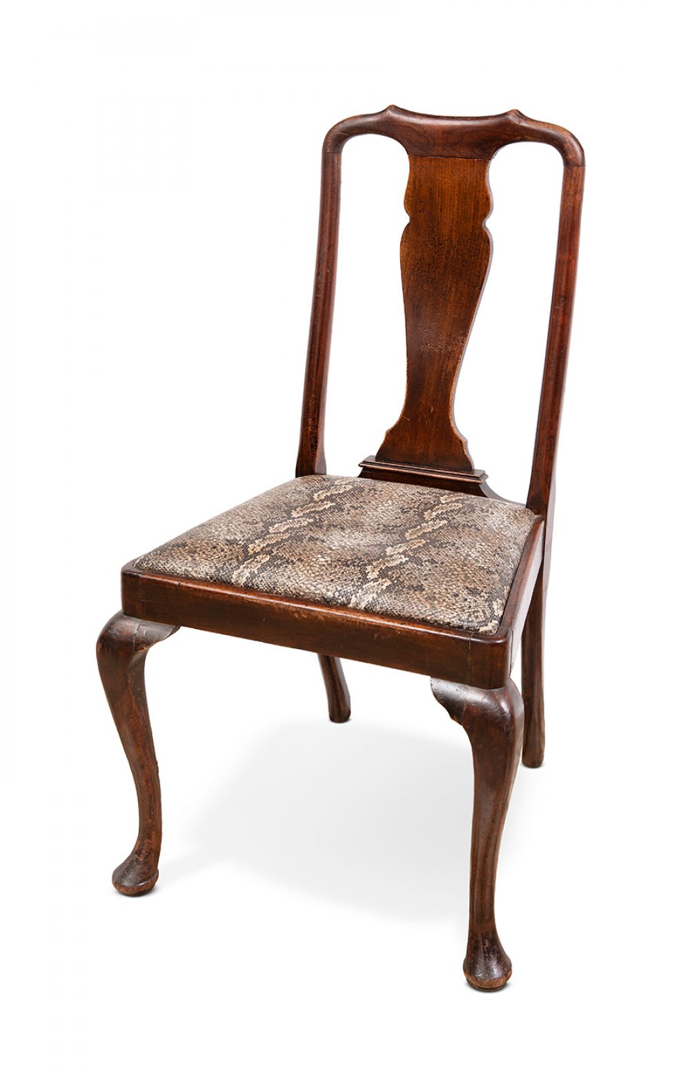 Six American Chippendale style dining table chairs, 19th century.Mahogany wood. Imitation boa skin - Image 3 of 7