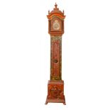 English style grandfather clock, 19th century.Polychrome wood.Requires restoration. On top of the