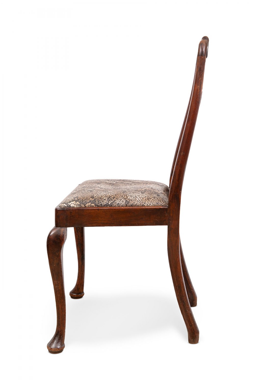 Six American Chippendale style dining table chairs, 19th century.Mahogany wood. Imitation boa skin - Image 6 of 7