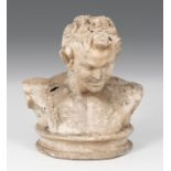 Satyr bust; Italy, 19th century.Plaster.It has faults and losses.Measurements: 47 x 42 x 32 cm.Round