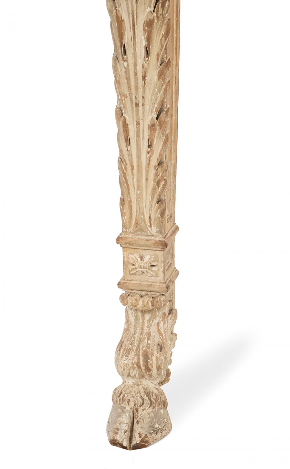 Louis XVI console; France, late 18th century.Carved and polychrome wood. White marble top.It - Image 3 of 6
