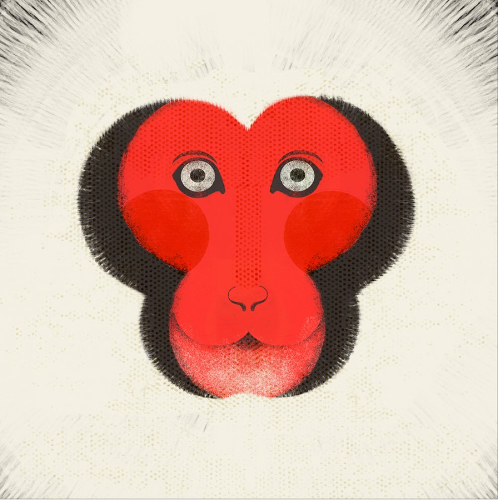 LUCILLA TUBARO (Rome, 1987)."Japanese white macaque".Digital art on 100% cotton Canson paper. - Image 6 of 6