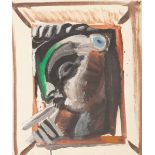 JUAN NAVARRO BALDEWEG (Santander, Cantabria, 1939)."Flautist", 1987.Mixed media on canvas.Signed and