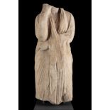 Robed sculpture of the Pudicitia type. Roman. 1st-2nd century AD.Marble.Provenance: Private