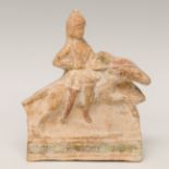 Archer on horseback; Hellenistic period, 3rd century BC.Terracotta with traces of polychromy.