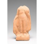 Figure. Greece, 4th-2nd century BC.Terracotta.Size: 11 x 6 x 4 cm.Hellenistic sculpture represents
