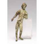 Apollo; Rome, 1st-2nd century AD.Bronze.Measurements: 8 cm.Roman bronze statuette representing