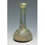 Ointmentary. Rome, 2nd-1st century BC.Transparent blown glass.In very good condition.Attached is a