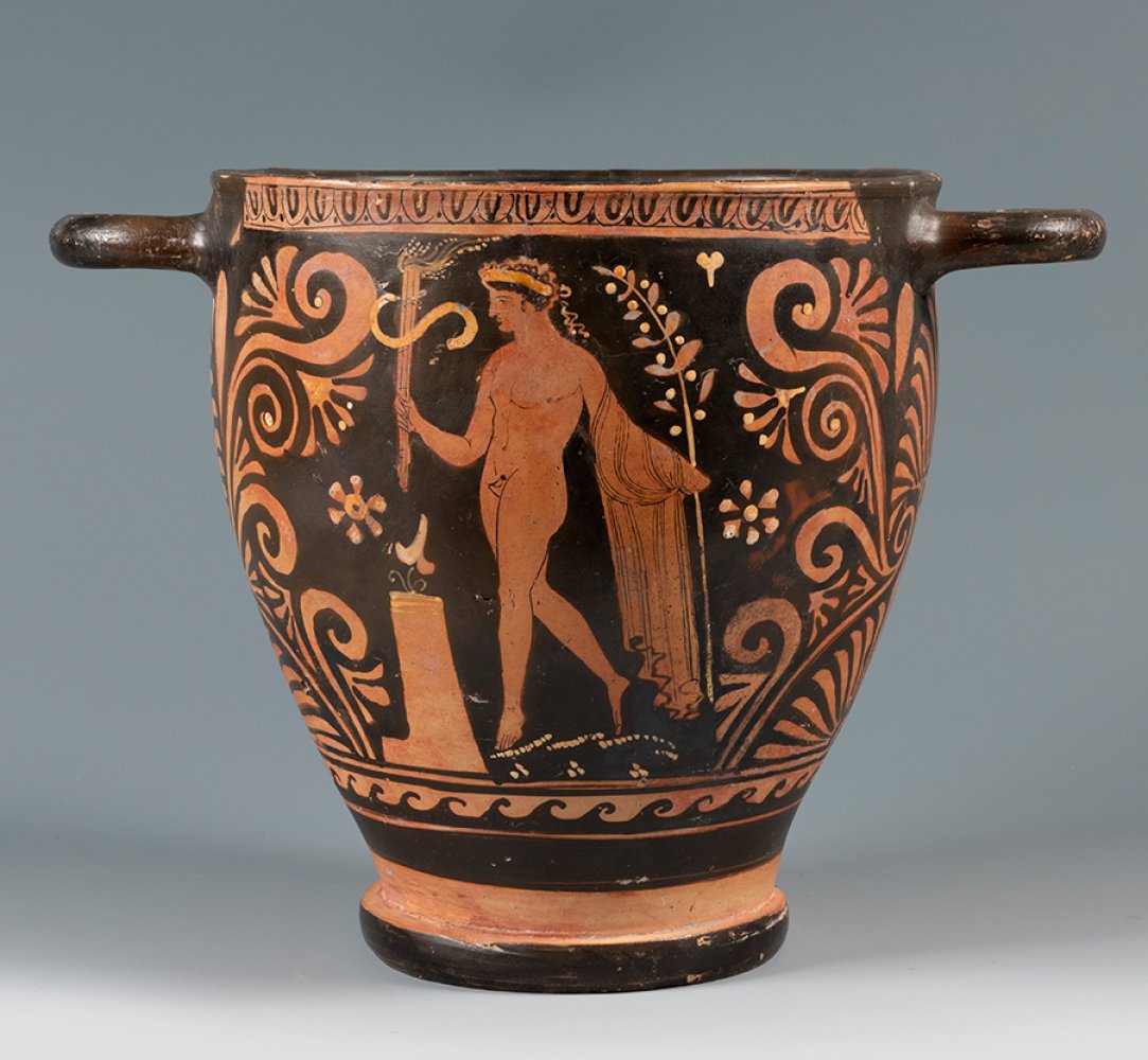 Skyphos. Apulia, Magna Graecia, 4th BC.Ceramics with red figures.Provenance: private collection, - Image 5 of 5