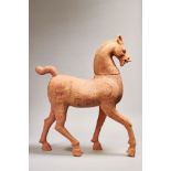 Horse; China, Han Dynasty, Sichuan, 206 BC-220 AD.Terracotta.Thermoluminescence certificate