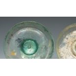 Two fruit dishes. Rome, 1st-2nd century AD.Blown glass. In very good condition. Attached is a report