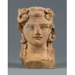 Herma as a young Dionysus. Rome 1st-3rd century AD.Giallo antico marble.Provenance: Private