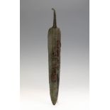 Spearhead. Luristan, Iran 1000 B.C. ca. .Bronze.Measurements: 36.5 cm (h.) .Luristan also known as