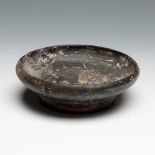 Bowl. Apulia, 4th century BC.Polychrome terracotta.Size: 4 x 12 cm.Apulia was a very important