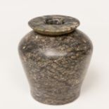 Kohl vase; Egypt, Middle Kingdom, Dynasties XI-XIV, 2040-1640 BC.Serpentine.Size: 8.5 x 8.5 cm x 5