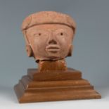 Male head. Tlatilco, Mexico, 1150-550 BC.Terracotta and pigments.Provenance: Private collection,