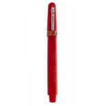 MARLEN FOUNTAIN PEN, LIMITED EDITION RAINBOW OVER HONG KONG.Italy, 1997.Barrel in red resin.M nib,