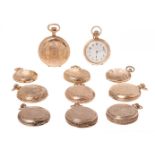 Collection of American pocket watches, early 20th century.Collection of eleven pocket watches of