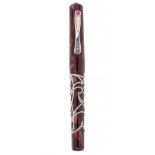 VISCONTI FOUNTAIN PEN, RICHELIEUBarrel in burgundy resin and sternum silver.Limited edition of 365.