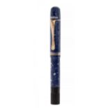 PELIKAN ORIGINALS OF THEIR TIME FOUNTAIN PEN 1935, LAPIS LAZULI LIMITED EDITIONCelluloid barrel of