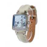 LOUIS VUITON Paris Limited Edition unisex watch.White gold and diamonds. Mother-of-pearl dial with
