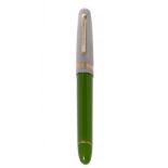 OMAS 50TH ANNIVERSARY D-DAY NORMANDY FOUNTAIN PEN 1944 - 1994.Barrel in green resin.Nib M in 18 kts.