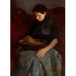 VENTURA ÁLVAREZ VIGIL ROOM (Gijón, 1869-1919)"Lady with apricots".Oil on canvas.It presents