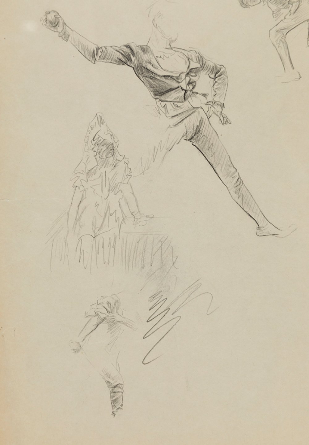 JOAQUÍN SOROLLA Y BASTIDA (Valencia, 1863 – Cercedilla, Madrid, 1923)."Sketch".Drawing on paper. - Bild 4 aus 4