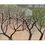 MARÍA GIRONA BENET (Barcelona, 1923 - 2015)."Field of almond trees", 1960.Oil on canvas.Signed and