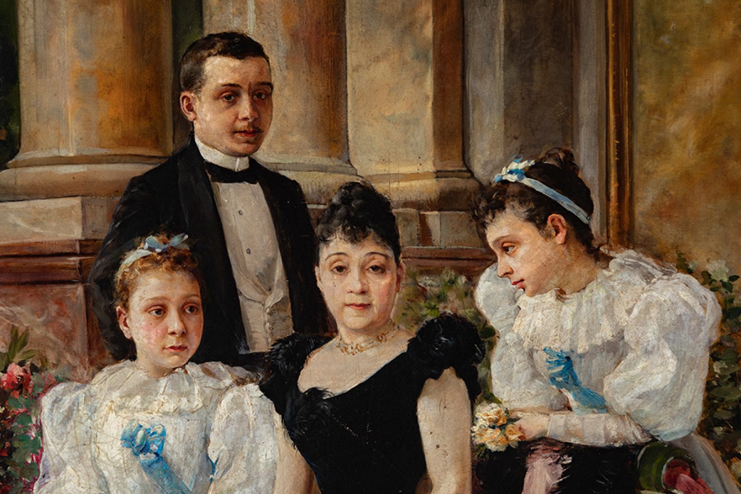 ANTONI REYNÉS GURGUÍ (Barcelona, 1853 - 1910)."Family Portrait", 1893. Oil on canvas. Signed and - Bild 2 aus 5