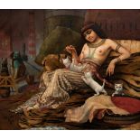 CARLS NYS (19th century).Cleopatra.Oil on canvas.Signed in the lower left corner.