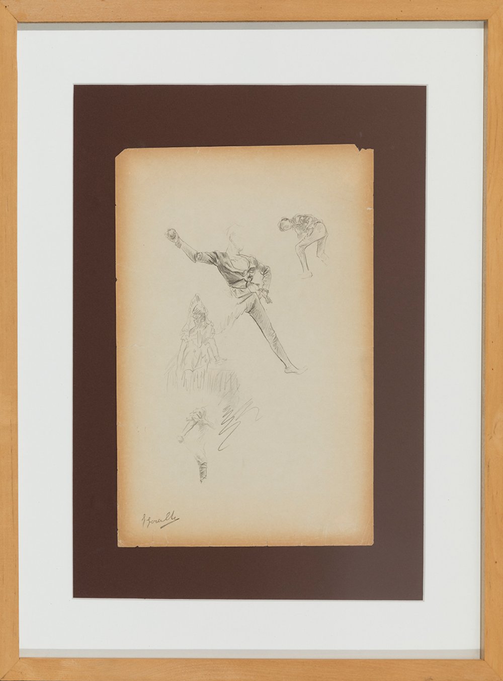 JOAQUÍN SOROLLA Y BASTIDA (Valencia, 1863 – Cercedilla, Madrid, 1923)."Sketch".Drawing on paper. - Bild 3 aus 4