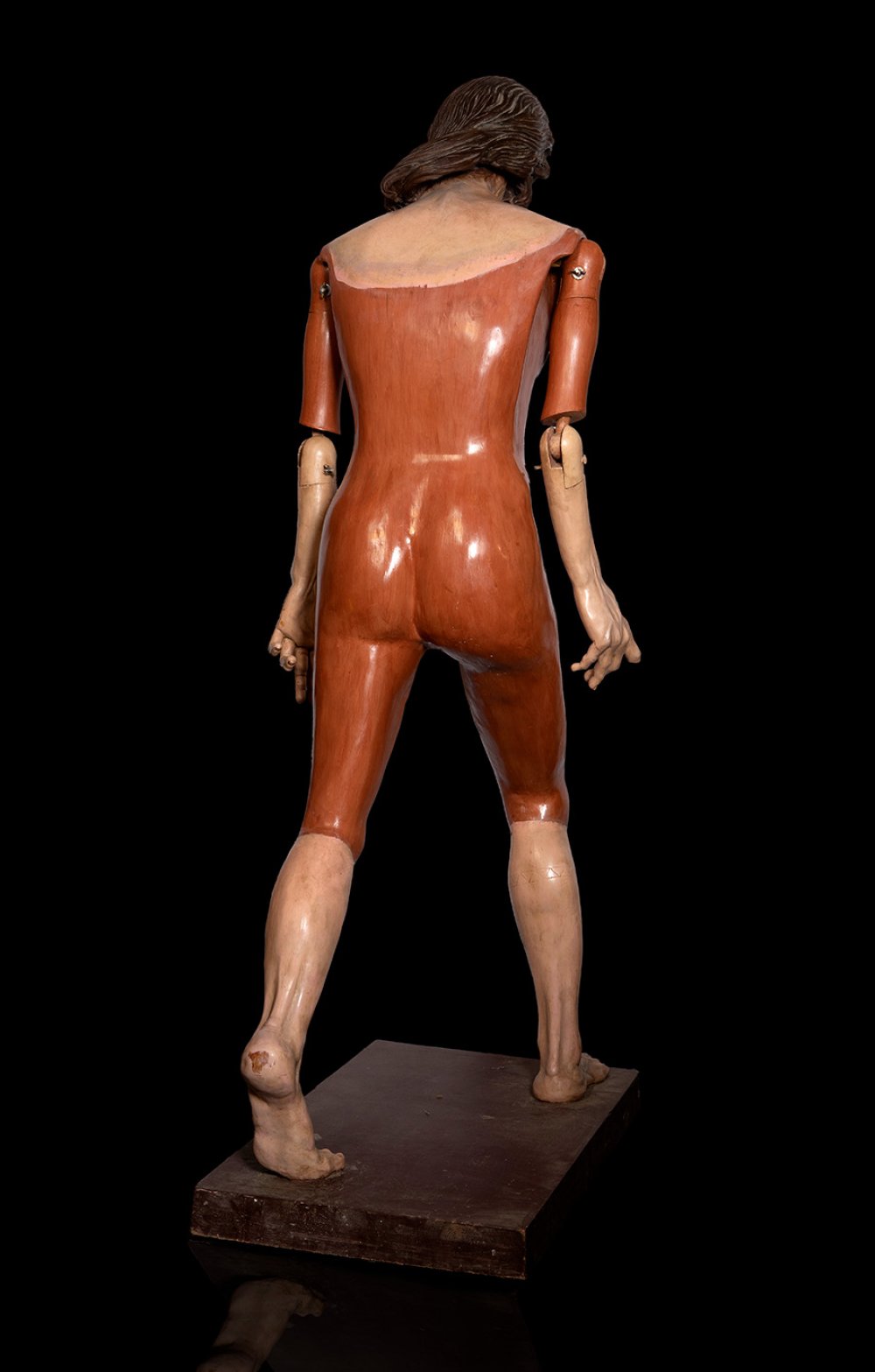 Spanish school, late 19th centuryChrist. Carved wood, articulated arms. - Bild 3 aus 7