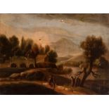 Andalusian school XIX century.“country landscape”.Oil on canvas.Presents restorations.